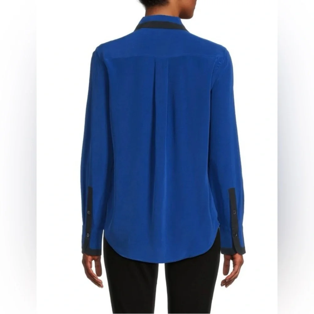 Equipment Leoncel Two Tone Silk Shirt | NWT | Medium - Picture 2 of 6